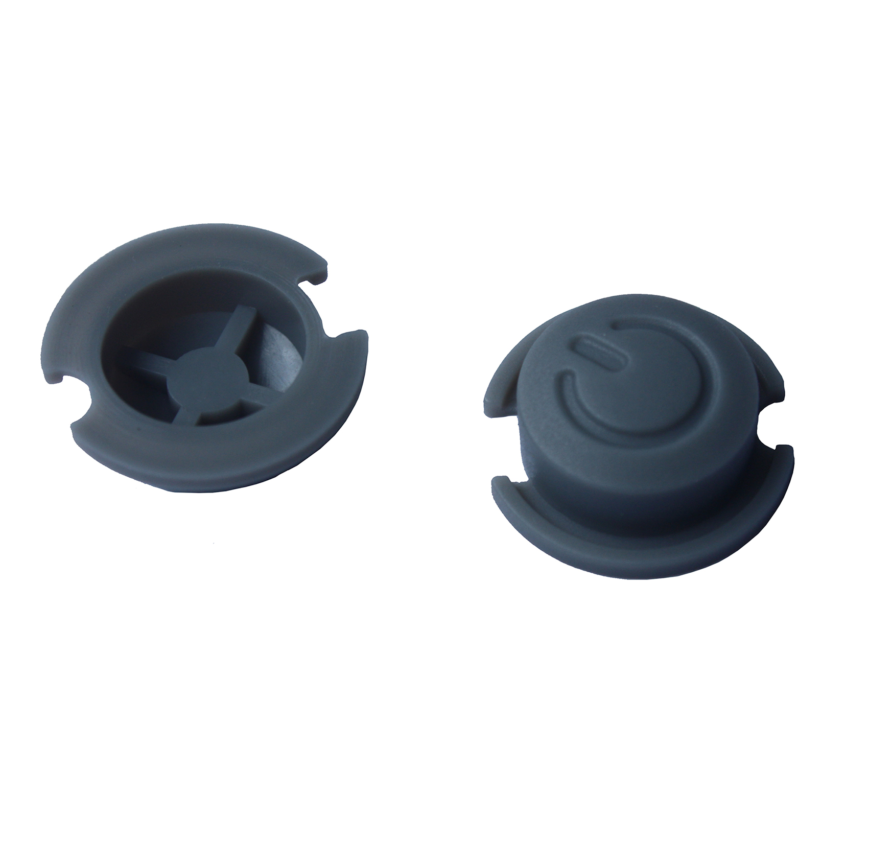 black, silicone, button