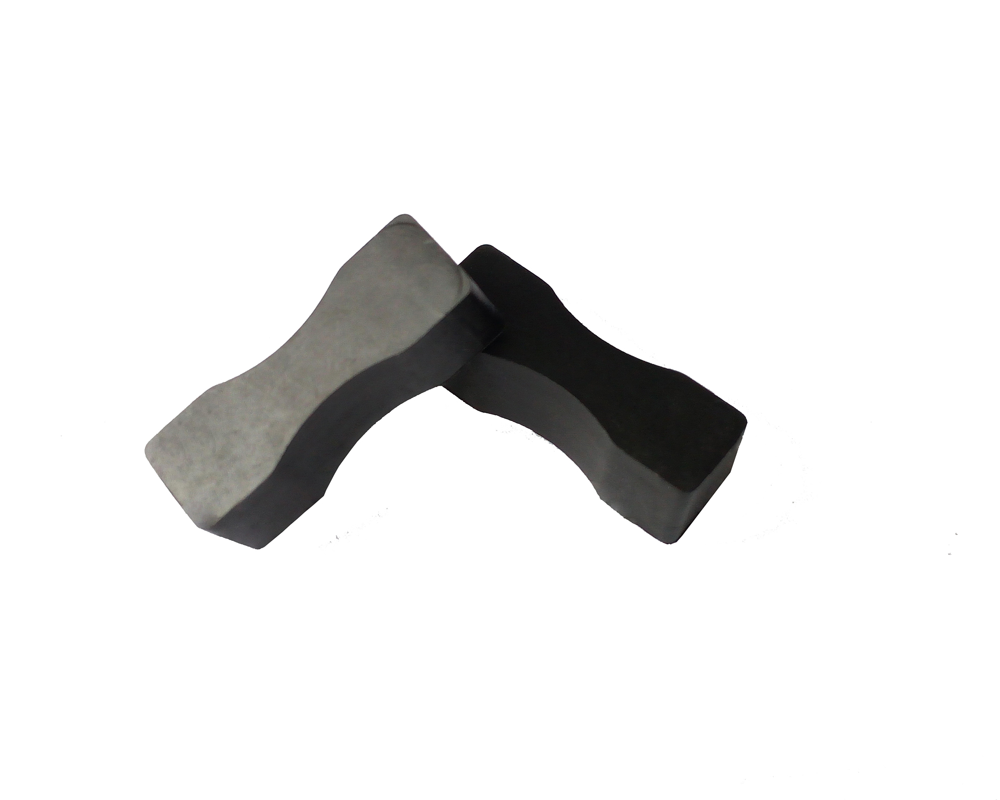 Curved rubber vibration damping block, black molded rubber bumper pad