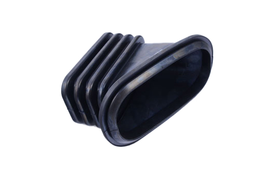 Custom molded corrugated rubber cable gaiter, flexible expandable rubber boot for automotive wiring harness protection